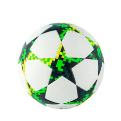 Pallone da calcio MYOKIA taglia 5 stelle modello bianco verde treno da competizione quotidiano PU