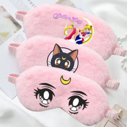 Sailor Moon Eye Mask decorazione del fumetto Sleeping Eye Shade Cover Cute Pink Soft Portable Travel