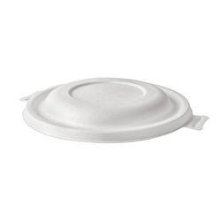 Eco Products EP-BLDLIDNFA WorldView Dome Lid for Molded Fiber Bowls - Molded Fiber, White, Fits 24-46-oz. Coupe Bowls, Case of 400