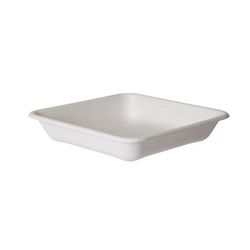 Eco Products EP-SCS8T 8" Square WorldView Take-Out Container - Molded Fiber, White, Case of 200