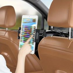 Car Phone Holder Telescopic Car Rear Pillow Phone Holder Tablet Rotating Car Seat Rear Stand Headrest Bracket For Iphone Xiaomi Oppo Vivo Google Mobile Phone Holder For Ipad Stand