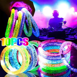 1-10PCS Glow Sticks bracciali LED forniture per feste bomboniere Glow in The Dark LED bracciale