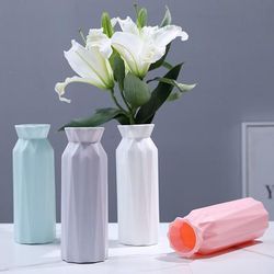 1pc Creative Flower Vase Container Simple Geometric Flower Pot Decoration For Living Room (excluding Flowers)