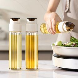 Oil Pot, Leak-proof Oil Can, Not Hanging Oil Glass Oil Zirconium Automatic Opening And Closing Gravity Kitchen Seasoning Bottle Soy Sauce Bottle For Restaurants