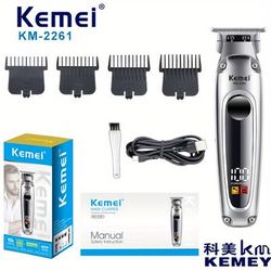 Kemei Km-2261 Electric Hair Clipper, Usb Rechargeable Cordless Beard Trimmer Men Powerful Hair Clipper Trimming Tool