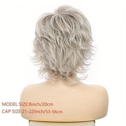 8 Inch Short Curly Hair Wigs With Fluffy Short Bangs Synthetic Fiber Curly Hair Wigs For Daily Party Cosplay Use