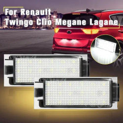 2x LED targa lampade per Clio 3 4 Master 2 3 Trafic 3 Megane 2 3 4 CC Twingo 2 3 Kangoo Espace 5