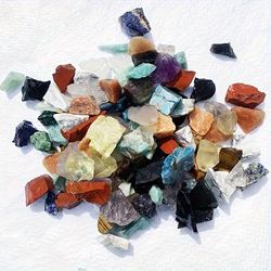 100g/3.53oz Natural Crystals, Colorful Rough Crystal Stones For Home Decor, Vase Filler, Rock Collection, Assorted Varieties