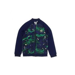 Adidas Jacket: Blue Print Jackets & Outerwear - Kids Boy's Size Small