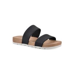 Women's Tahlie Flat Sandals by Cliffs in Black Snake Print (Size 6 1/2 M)