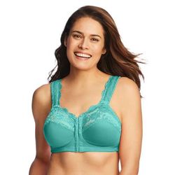 Plus Size Women's Front Close Wireless Gel Strap Bra by Comfort Choice in Aquatic Green (Size 42 C)