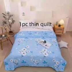 TEMU 1pc Fresh Thin Summer Quilt Air Conditioning Quilt For Bedroom Dorm Room Office Home Bed