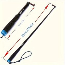 TEMU For 12 Selfie Stick Aluminum Alloy Long Rod Length Up To 92cm Suitable For Hero 12 11 10 9 Action Camera