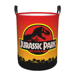 Custom Jurassic Park Dinosaur Print Laundry Basket Collapsible Large Clothes Storage Bin Baby Hamper