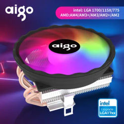 Aigo ICE400X 4 heat pipes cpu cooler Fan RGB 4pin PWM Computer Case Fan Silent Intel LGA 1700 1200 1150 1151 AMD AM3 AM4