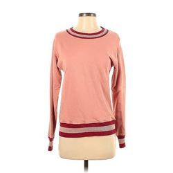 Cable Stitch Pullover Sweater: Burgundy Tops - Women's Size Small