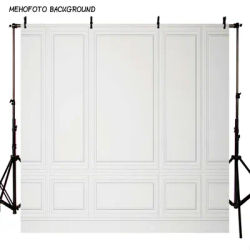 8x8ft Wedding Photography Backdrops White Wall Background Digital Printed Vinyl and Polyester Backdrops for Photography Studio