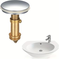TEMU 1pc Universal Bathroom Stopper, For 1.5 Washbasin/ Holes, Brass Stopper