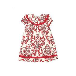 Le' Za Me Dress: Red Jacquard Skirts & Dresses - Size 4Toddler