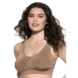 Plus Size Women's Body Smooth Seamless Wireless Bralette by Paramour by Felina in Hazelnut (Size 1X)