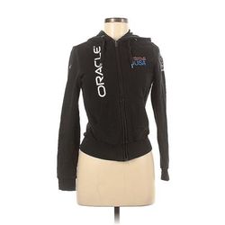 Puma Zip Up Hoodie: Black Tops - Women's Size Small