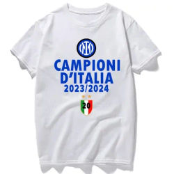 2024 Inter Milan Serie A Champions Cotton t-shirt INTER MAKE HISTORY con 20TH scuduto Man Souvenir