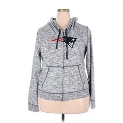 NFL X Nike Team Apparel Zip Up Hoodie: Gray Tops - Women's Size 2X