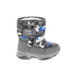 Sport Boots: Gray Camo Shoes - Kids Boy's Size 27