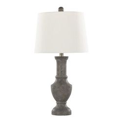 Chateau 26" Polyresin Table Lamp - Set Of 2 by Lumisource in Brushed Nickel White