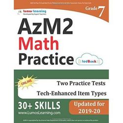 AzM Test Prep th Grade Math Practice Workbook and Fulllength Online Assessments Arizona Test Study Guide