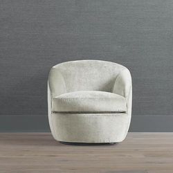Solana Swivel Chair - Stone Velvet - Frontgate