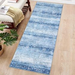 Washable Area Rugs Vintage Floral Distressed Carpet