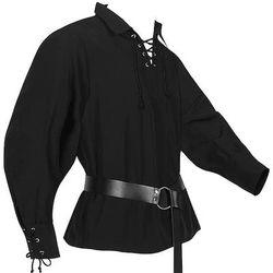 Medievale Rinascimento 17° secolo Blusa / Camicia Cintura in Vita Pirata Vichingo Costume Per uomo Celtico Costumi da pirata Halloween Carnevale Mascherata Performance LARP Fiera Rinascimentale Adulti