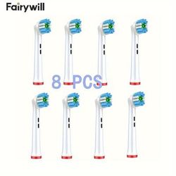 8pcs Electric Toothbrush Heads Compatible With Oral B Replacement Brush Heads