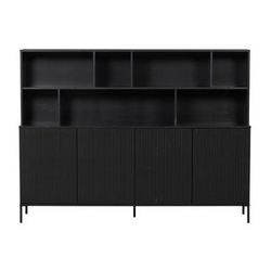 Contenitore in legno di pino nero con design moderno