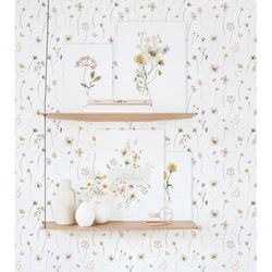 Carta da parati intessuta stampa fiori di maggio (50 cm x 10 m)