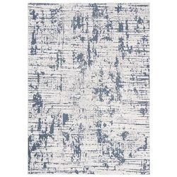 Tappeto da soggiorno beige blu efetto 3d morbido 140 x 200 cm