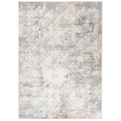 Tappeto da soggiorno vintage grigio beige geometrico 200x300