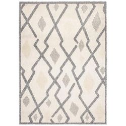 Tappeto esterno interni 3D grigio crema beige etnico 140 x 200 cm