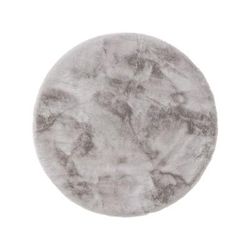 Tappeto di pelliccia grigio ø 120 rotondo