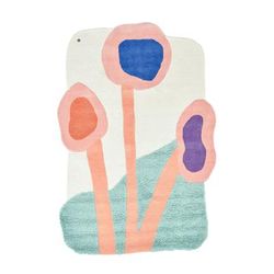 Alfombra de lana virgen tejida a mano - multicolor, 160x230 cm.