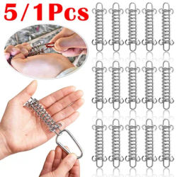 5PCS/1PCS Heavy Duty Tension Springs Dog Collars Compression Spring Stainless Steel Pet Leash Shock Absorption Buffer Springs