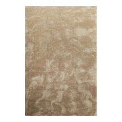 Tappeto in microfibra morbida e densa marrone-beige screziato 160x230