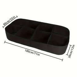 TEMU Space-saving 8-section Fabric Raised Garden Bed - Breathable, Non-woven Planter For Vegetables, Flowers & Herbs - Easy Weeding & Harvesting, Outdoor Use