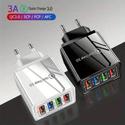 4 Ports Adapter QC 3.0 Quick Charge 3.0 USB Charger Fast Charging Wall Phone Charger For iPhone