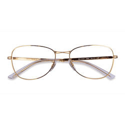 Unisex s horn Shiny Gold Metal Prescription eyeglasses - Eyebuydirect s Ray-Ban RB3733V