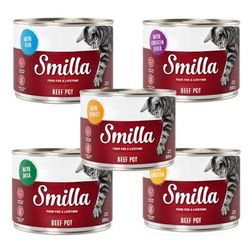 24x200g Tender Beef Mixed Pack Smilla Wet Cat Food