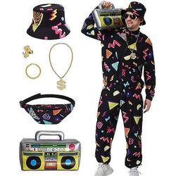 Retrò Vintage Anni '80 Hip-hop Abiti Set di accessori Abbigliamento sportivo Disco Costume Per uomo Costume di Carnevale Halloween Carnevale Capodanno Festa / Sera Parata dell'Orgoglio Mese