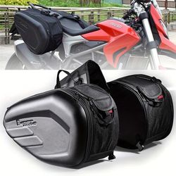 TEMU Pdg01 Motorcycle Side Bag, 40l Large Capacity Detachable Saddlebag With Protective Cover Universal Motorcycle Luggage Pouch