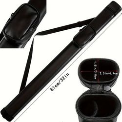 TEMU Soul Premium Billiard Cue Case - Holds 1 Butt And 1 Rod, Durable Pvc Storage With 2 Compartments, Protective Carry Bag For Pool Players, Gift For Cue Sports Enthusiasts, Billiards Accessories